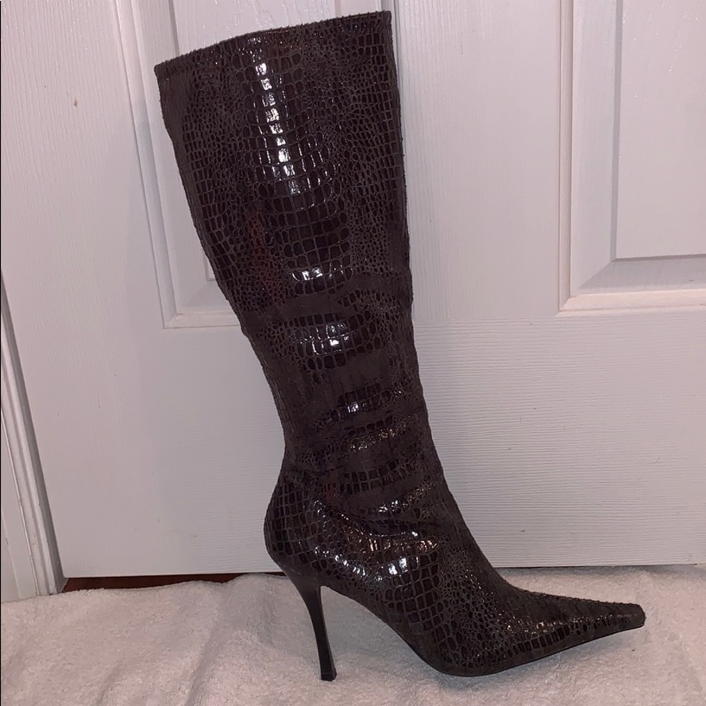 Helena snake skin boots